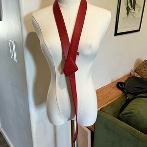Leather Red Women's Belt